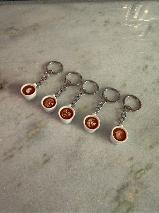 Accessories - Coffee lover keychain gift cappuccino latte coffee ☕️